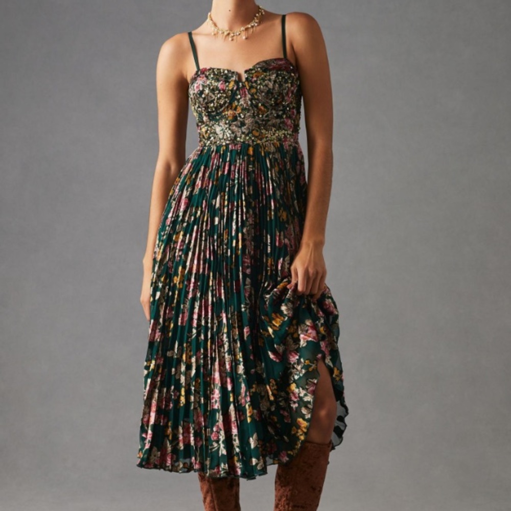 Anthropologie Verb by Pallavi Singhee Smocked Corset Dress